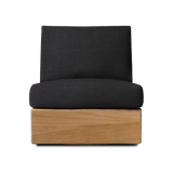 Tulum Armless Swivel Lounge Chair | Teak Natural, Lisos Grafito,