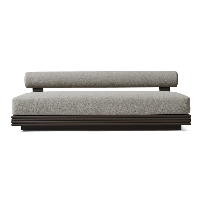 Collins Aluminum 2 Seat Armless Sofa