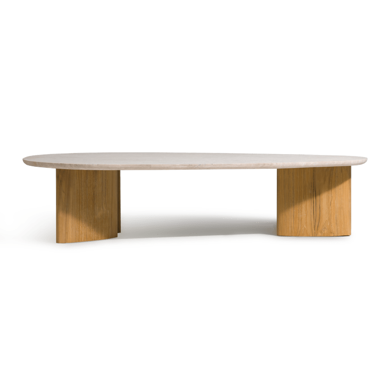 Στενόμακρο τραπεζάκι σαλονιού από teak Newport 64"