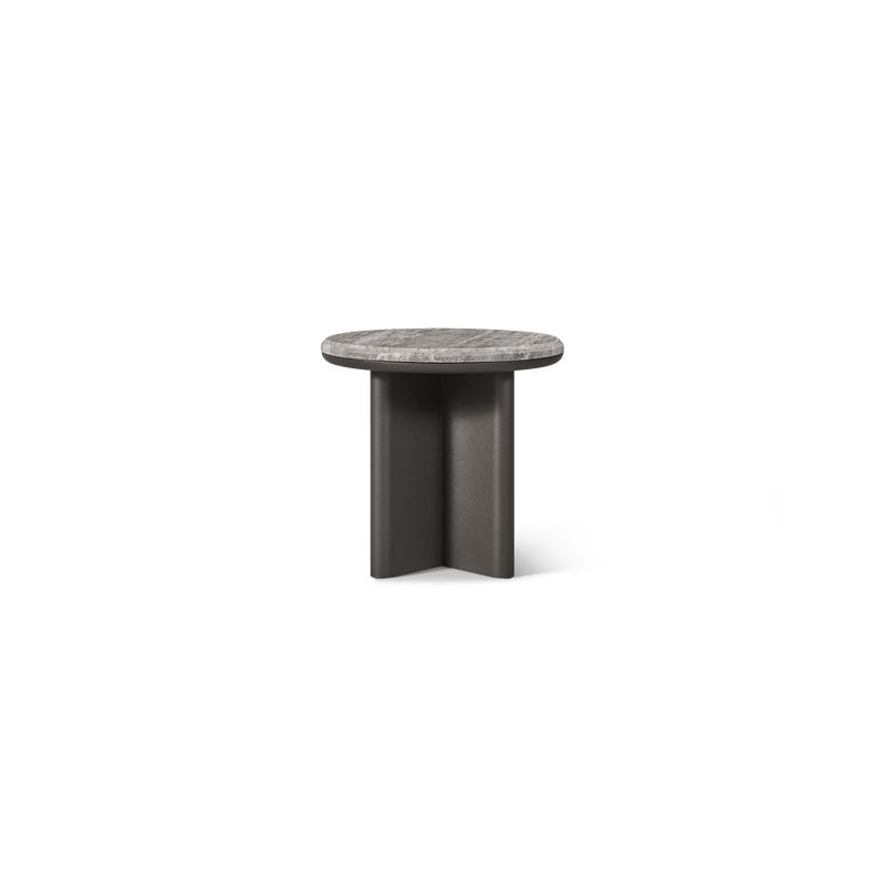 Palm Beach Aluminum Round Side Table