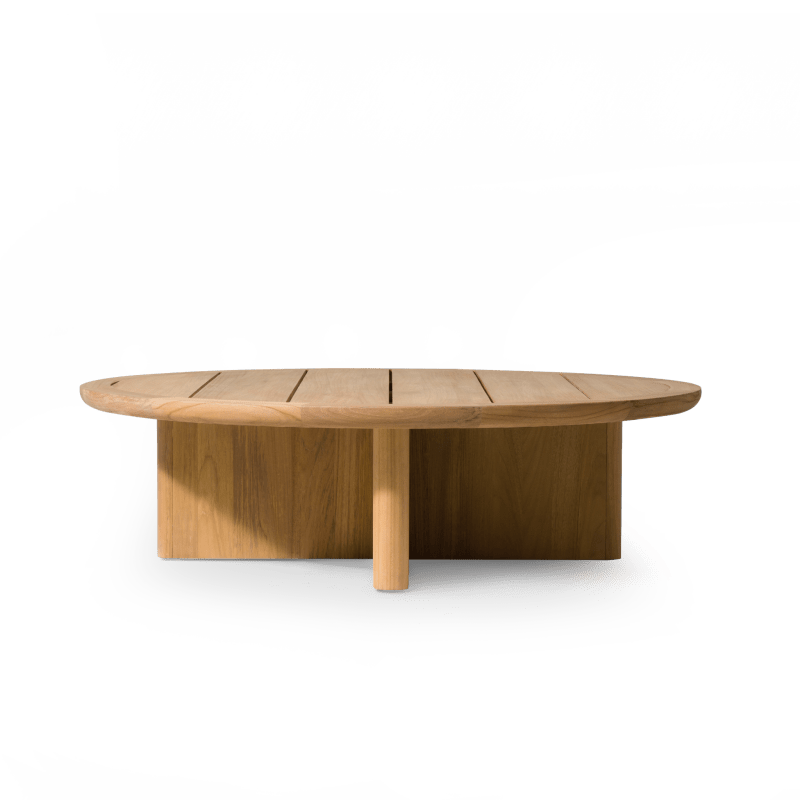Victoria Teak Round Slatted Coffee Table