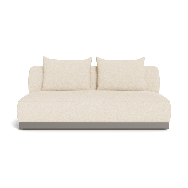 Amalfi 2 Seat Armless Sofa | Aluminum Taupe, Riviera Sand,