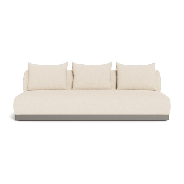 Amalfi 3 Seat Armless Sofa | Aluminum Taupe, Riviera Sand,