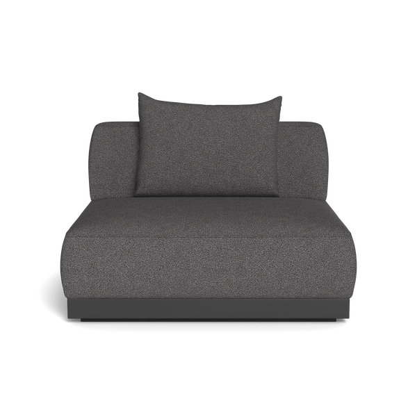 Amalfi Swivel Armless Chair | Aluminum Asteroid, Riviera Slate,