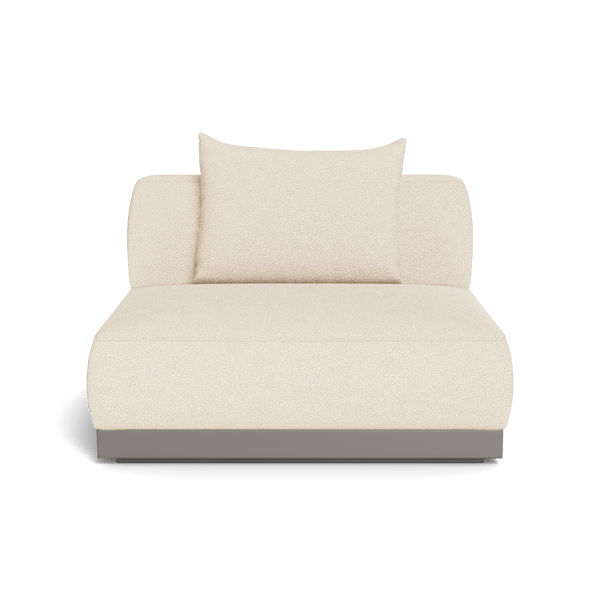 Amalfi Swivel Armless Chair | Aluminum Taupe, Riviera Sand,