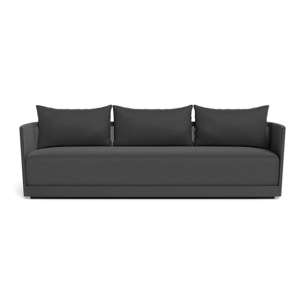 Antigua 3 Seat Sofa | Aluminum Asteroid, Panama Grafito, Rope Dark Grey