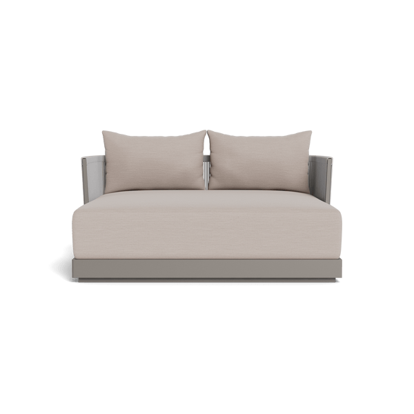 Antigua Daybed | Aluminum Taupe, Panama Marble, Rope Light Grey