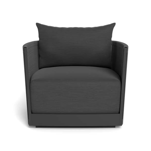 Antigua Lounge Chair | Aluminum Asteroid, Panama Grafito, Rope Dark Grey