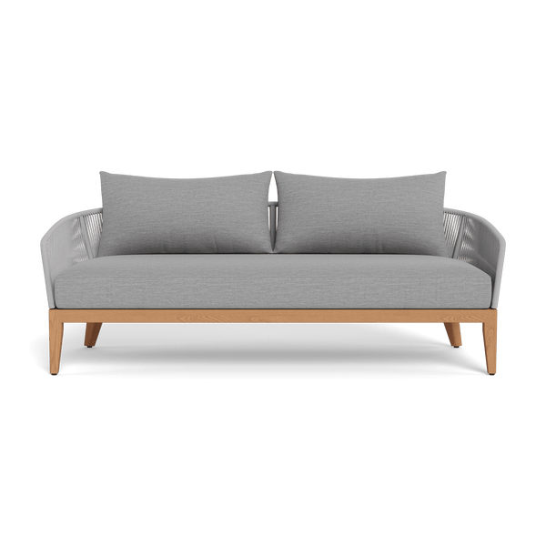 Avalon 2 Seat Sofa | Teak Natural, Lisos Piedra, Rope Light Grey