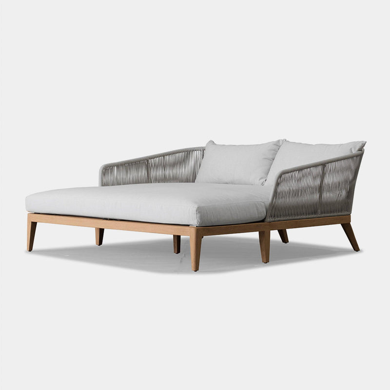 Avalon Daybed | Teak Natural, Panama Marble, Rope Light Grey
