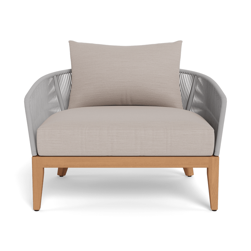 Avalon Lounge Chair | Teak Natural, Panama Marble, Rope Light Grey