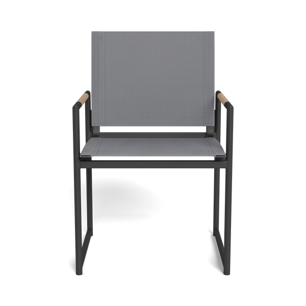 Breeze Dining Chair | Aluminum Asteroid, Batyline Silver,