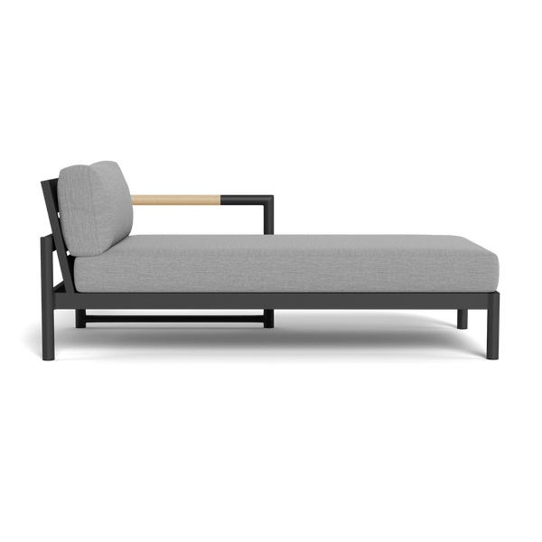 Breeze Xl Chaise Right | Aluminum Asteroid, Lisos Piedra,
