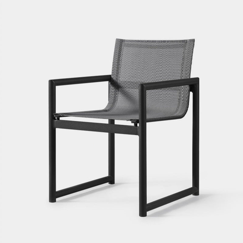 Breeze Xl Dining Chair | Aluminum Asteroid, Batyline Silver,