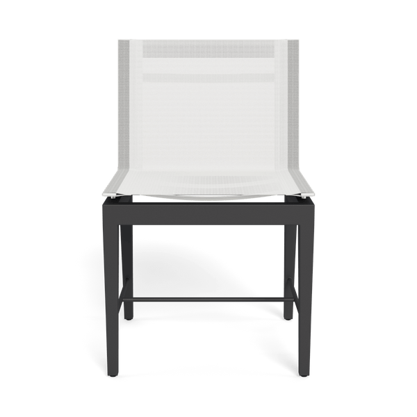 Byron Aluminum Dining Chair | Aluminum Asteroid, Batyline White,