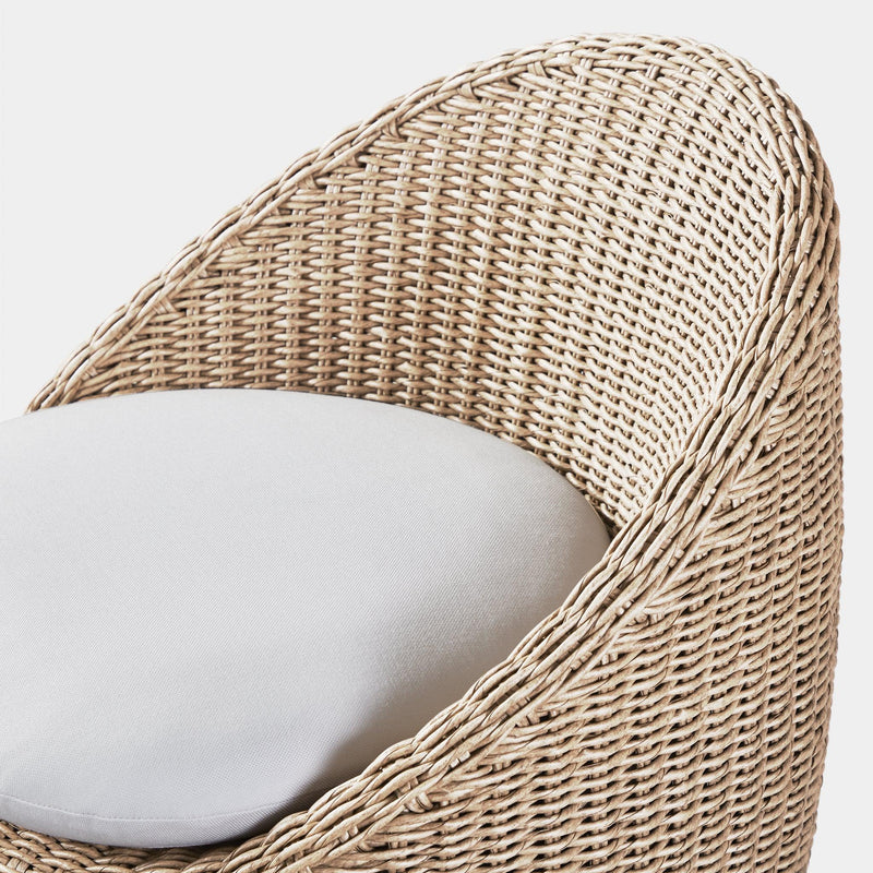Cordoba Dining Chair | Twisted Wicker Oyster, Panama Blanco,