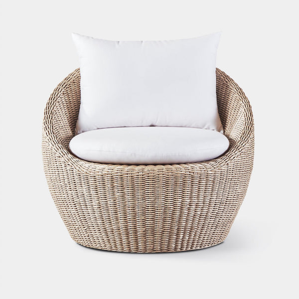 Cordoba Lounge Chair | Twisted Wicker Oyster, Panama Grafito,