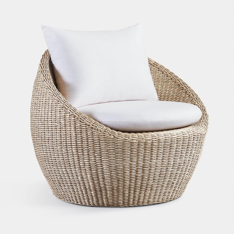 Cordoba Lounge Chair | Twisted Wicker Oyster, Panama Grafito,
