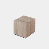 Florence Square Side Table | Travertine Silver, ,