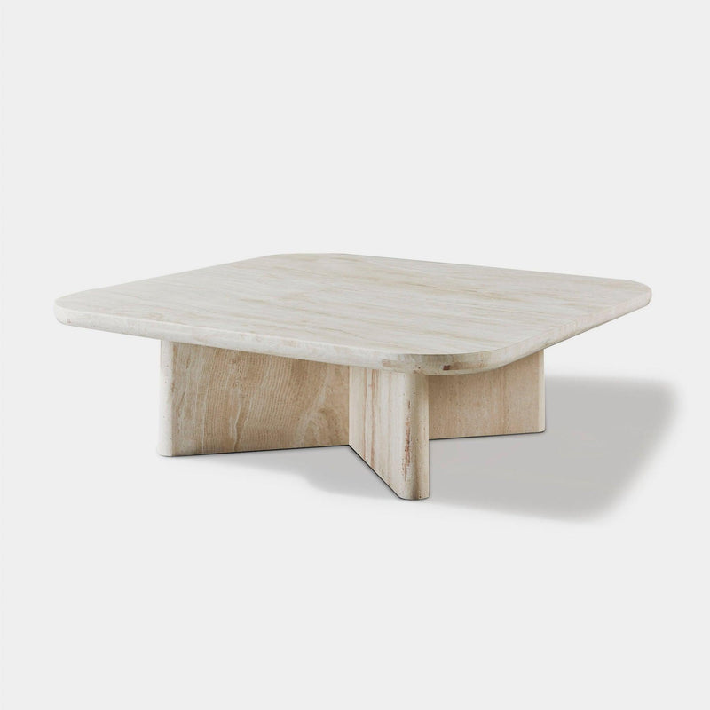 Ford Square Coffee Table | Travertine Silver, ,