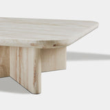 Ford Square Coffee Table | Travertine Silver, ,