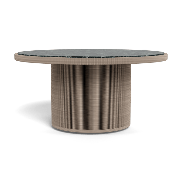 FORMENTERA ROUND DINING TABLE 60" | Twisted Rope Dune, Marble Verde,