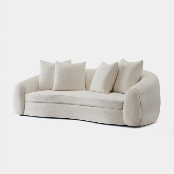 Gabriel 2 Seat Sofa | Oak Natural, Boucle Ivory,