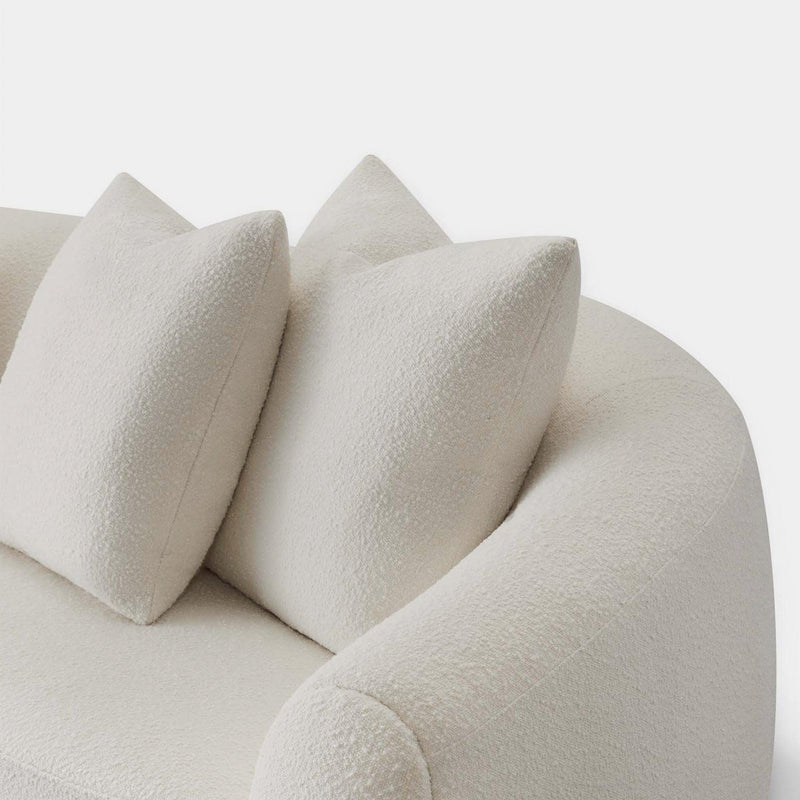 Gabriel 2 Seat Sofa | Oak Natural, Boucle Ivory,