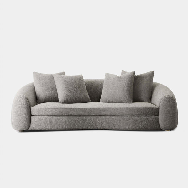 Gabriel 2 Seat Sofa | Oak Natural, Boucle Stone,