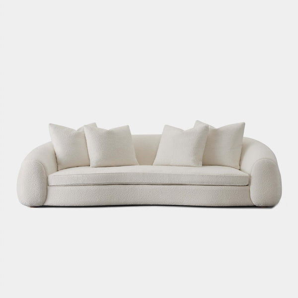 Gabriel 3 Seat Sofa | Oak Natural, Boucle Ivory,
