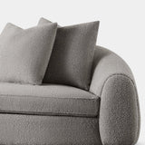 Gabriel 3 Seat Sofa | Oak Brown, Boucle Stone,