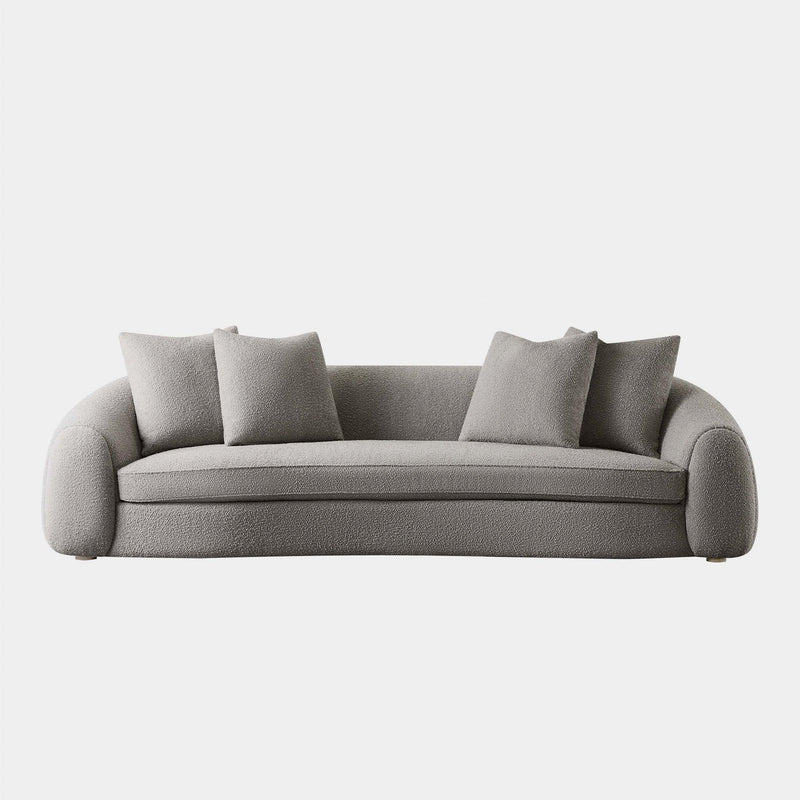 Gabriel 3 Seat Sofa | Oak Natural, Boucle Stone,