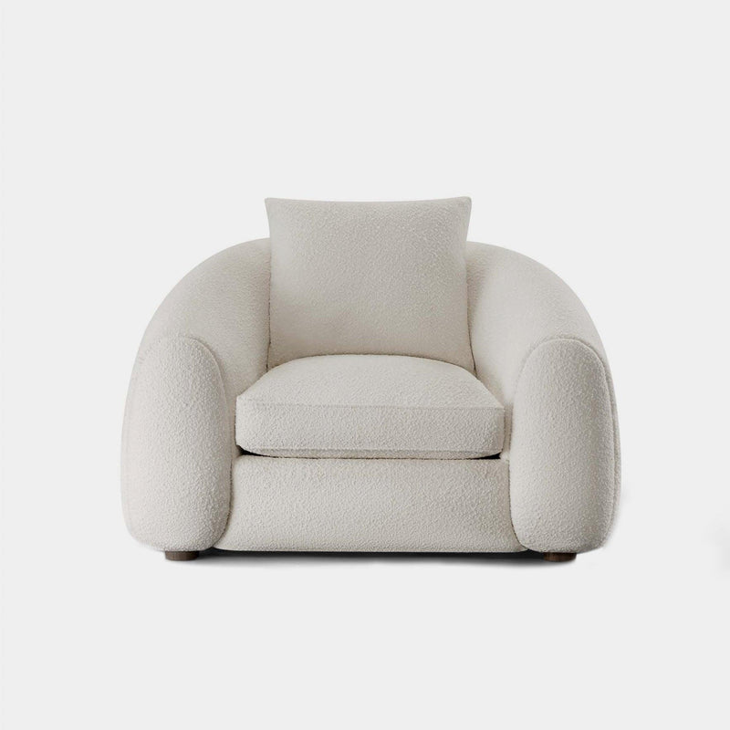 Gabriel Lounge Chair | Oak Brown, Boucle Ivory,