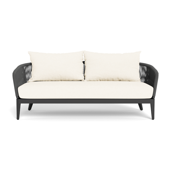 Hamilton 2 Seat Sofa | Aluminum Asteroid, Riviera Ivory, Rope Dark Grey