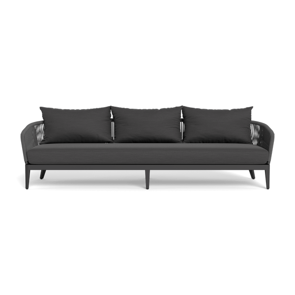 Hamilton 3 Seat Sofa | Aluminum Asteroid, Panama Grafito, Rope Dark Grey