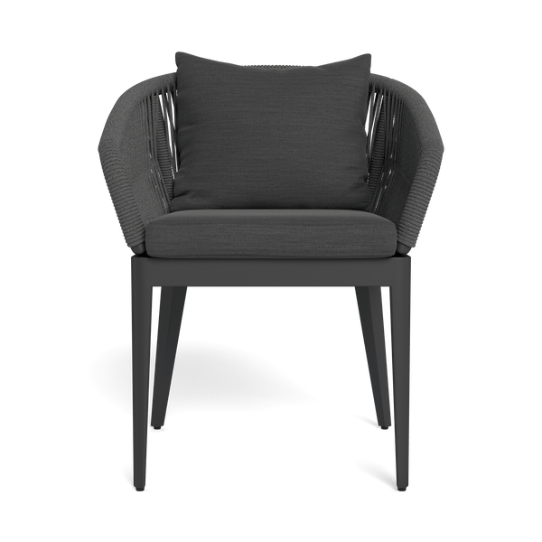 Hamilton Dining Chair | Aluminum Asteroid, Panama Grafito, Rope Dark Grey