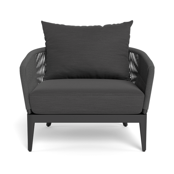 Hamilton Lounge Chair | Aluminum Asteroid, Panama Grafito, Rope Dark Grey