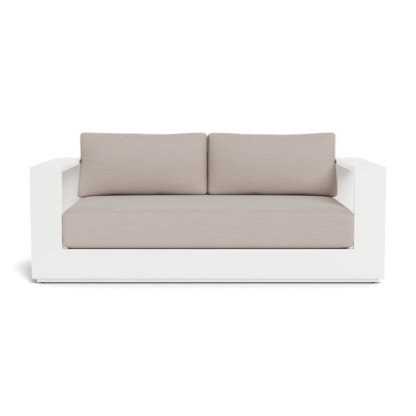 Hayman 2 Seat Sofa | Aluminum White, Panama Marble, Batyline White