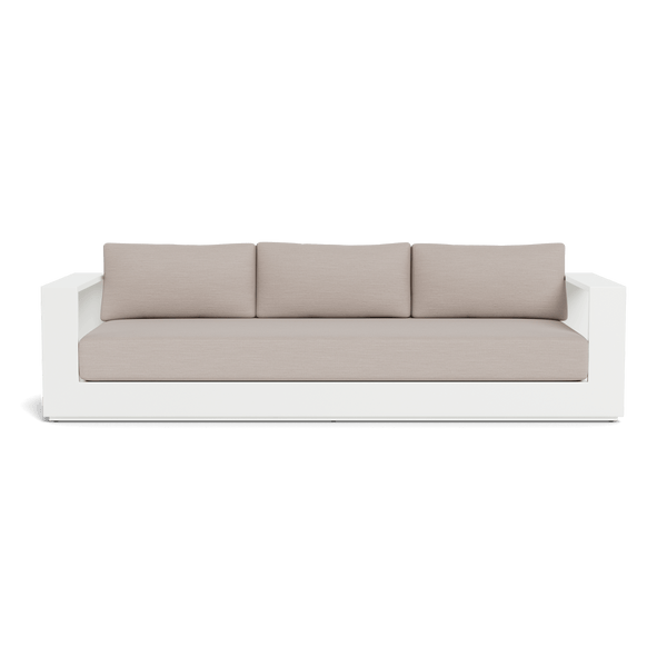 Hayman 3 Seat Sofa | Aluminum White, Panama Marble, Batyline White