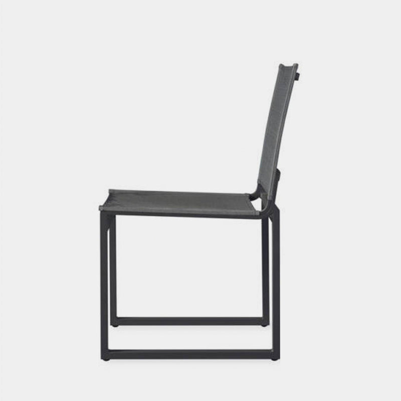 Hayman Armless Dining Chair | Aluminum Asteroid, Batyline Silver,