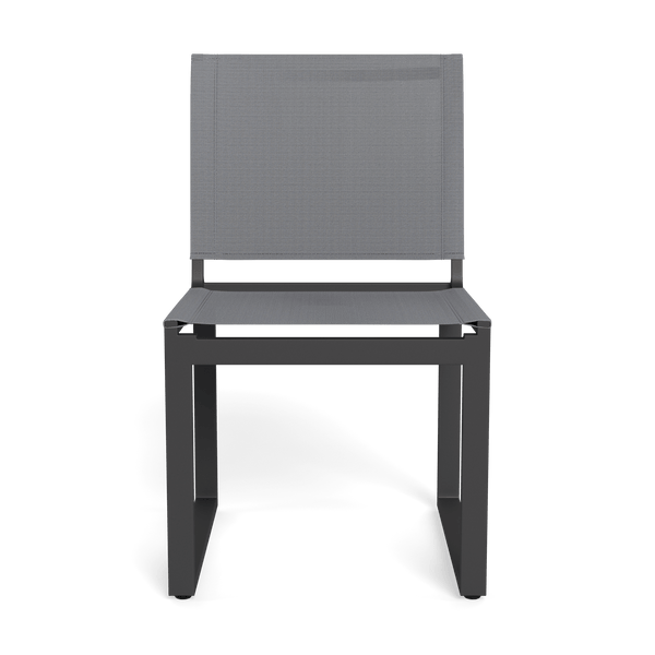 Hayman Armless Dining Chair | Aluminum Asteroid, Batyline Silver,
