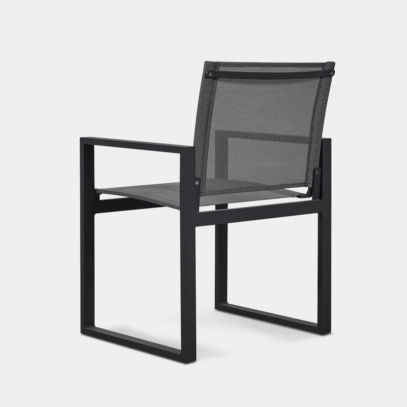 Hayman Dining Chair | Aluminum Asteroid, Batyline Silver,
