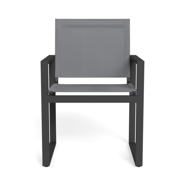 Hayman Dining Chair | Aluminum Asteroid, Batyline Silver,