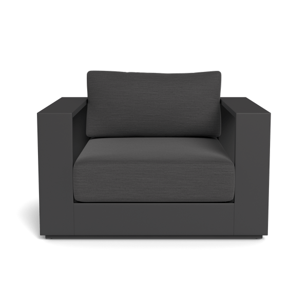Hayman Lounge Chair | Aluminum Asteroid, Panama Grafito, Batyline Silver