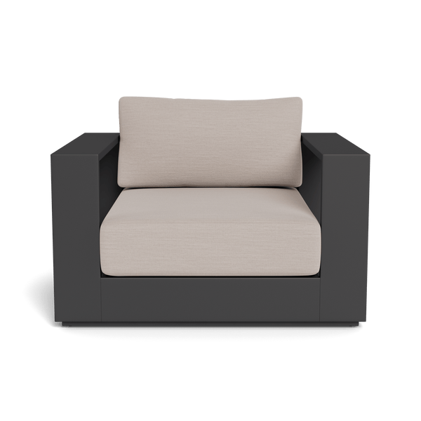Hayman Lounge Chair | Aluminum Asteroid, Panama Marble, Batyline Silver
