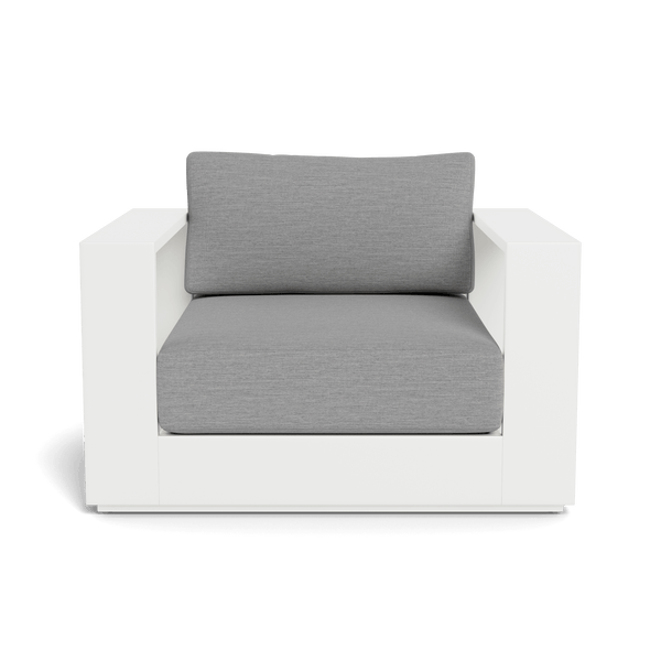 Hayman Lounge Chair | Aluminum White, Lisos Piedra, Batyline White