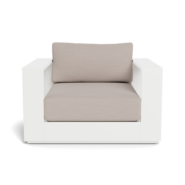 Hayman Lounge Chair | Aluminum White, Panama Marble, Batyline White