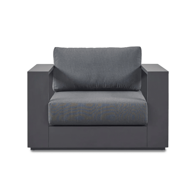 Hayman Swivel Lounge Chair | Aluminum Asteroid, Lisos Grafito, Batyline Silver