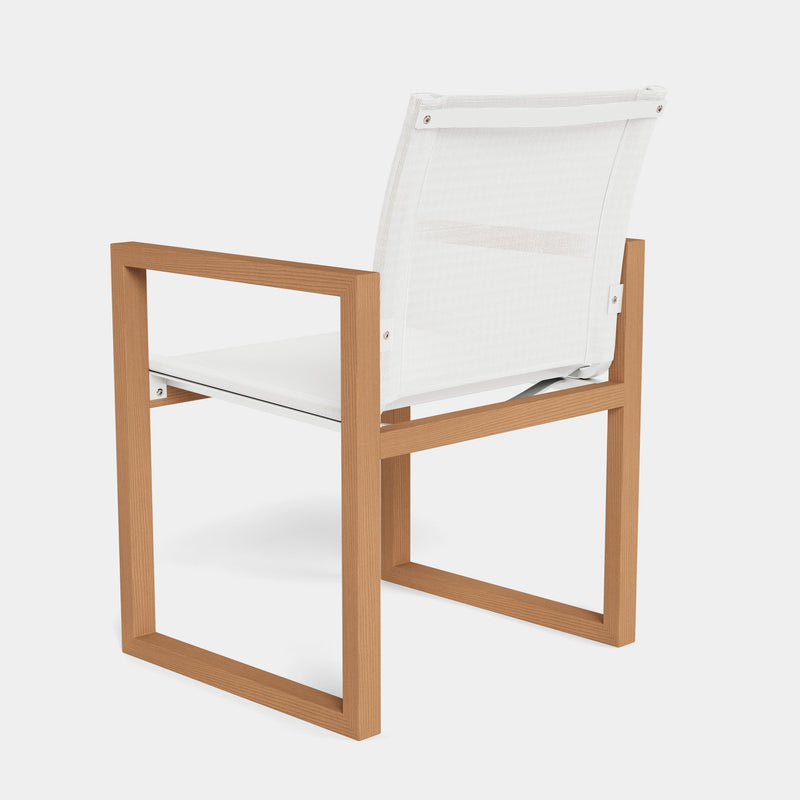 Hayman Teak Dining Chair | Teak Natural, Batyline White,