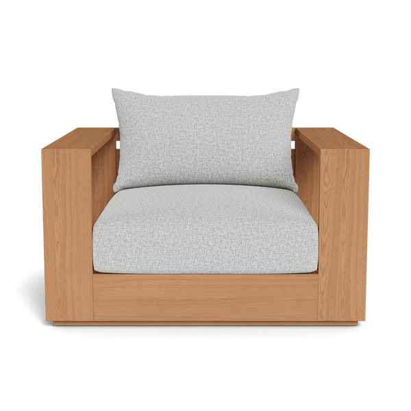 Hayman Teak Swivel Lounge Chair | Teak Natural, Copacabana Sand, Batyline White